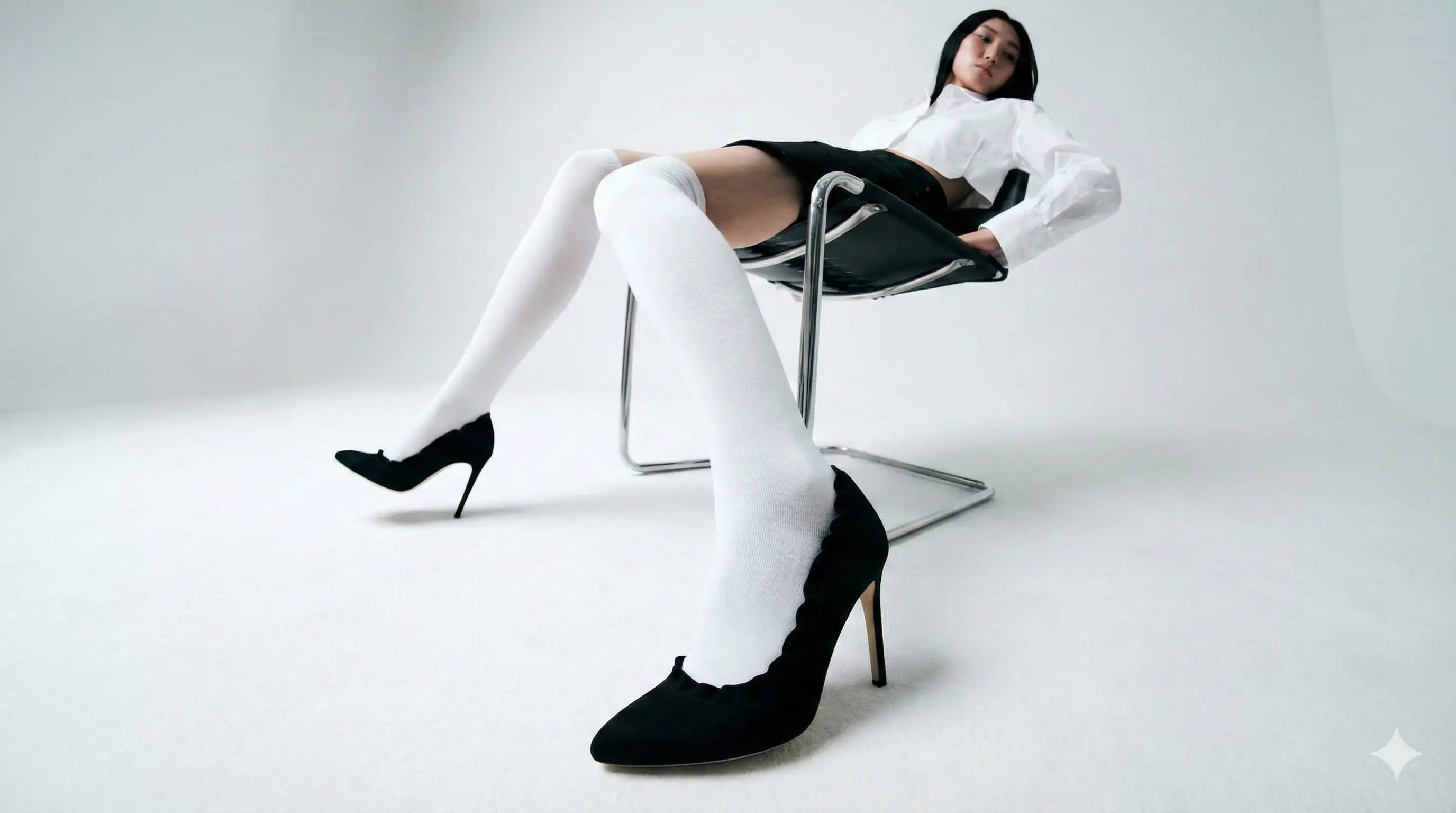 Giuseppe Zanotti Women's Black Suede 'Marjorie' Ruffle Pumps Giuseppe Zanotti