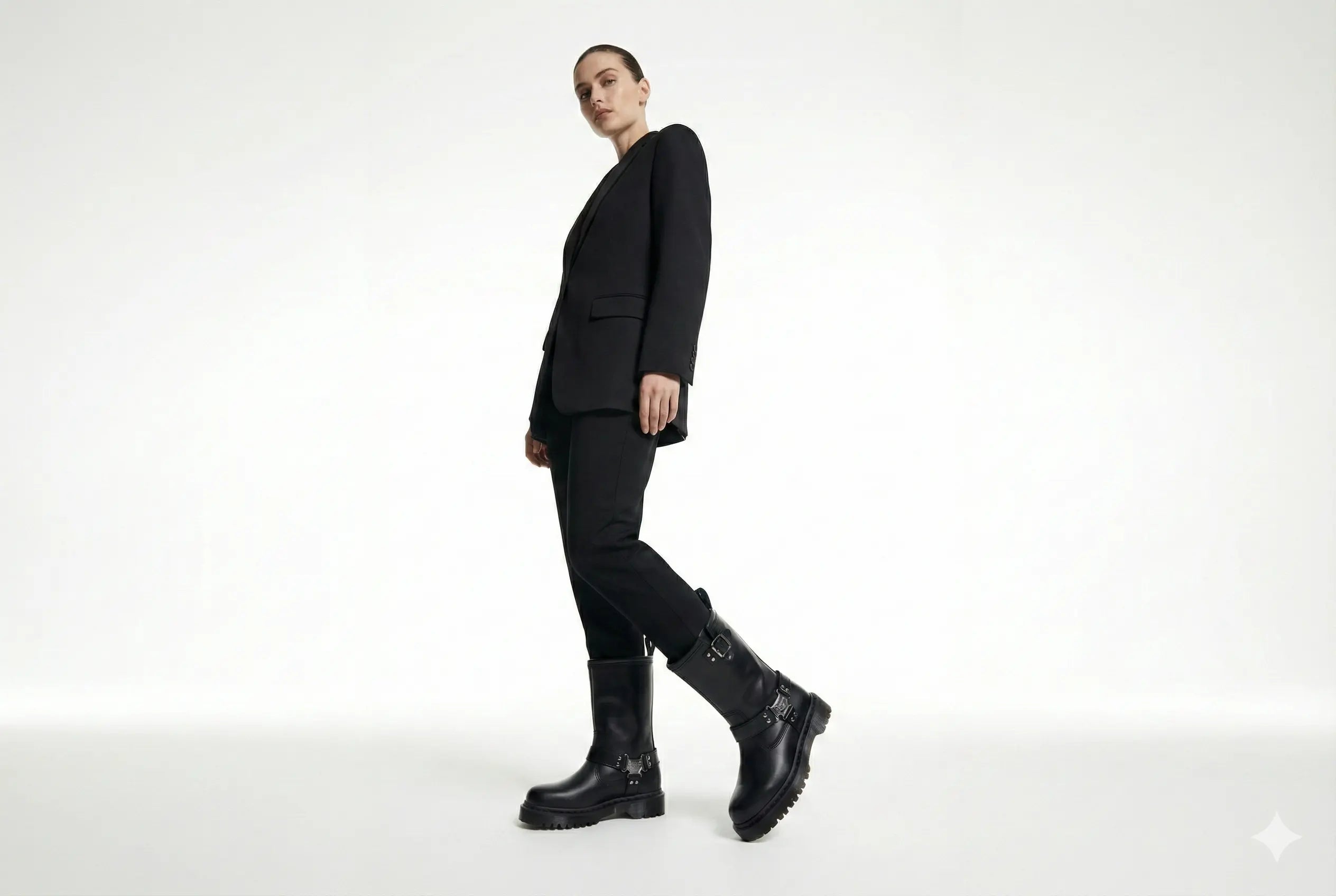 Dr. Martens Dr. Martens Anistone Hi Biker Boots – Black Leather Dr. Martens