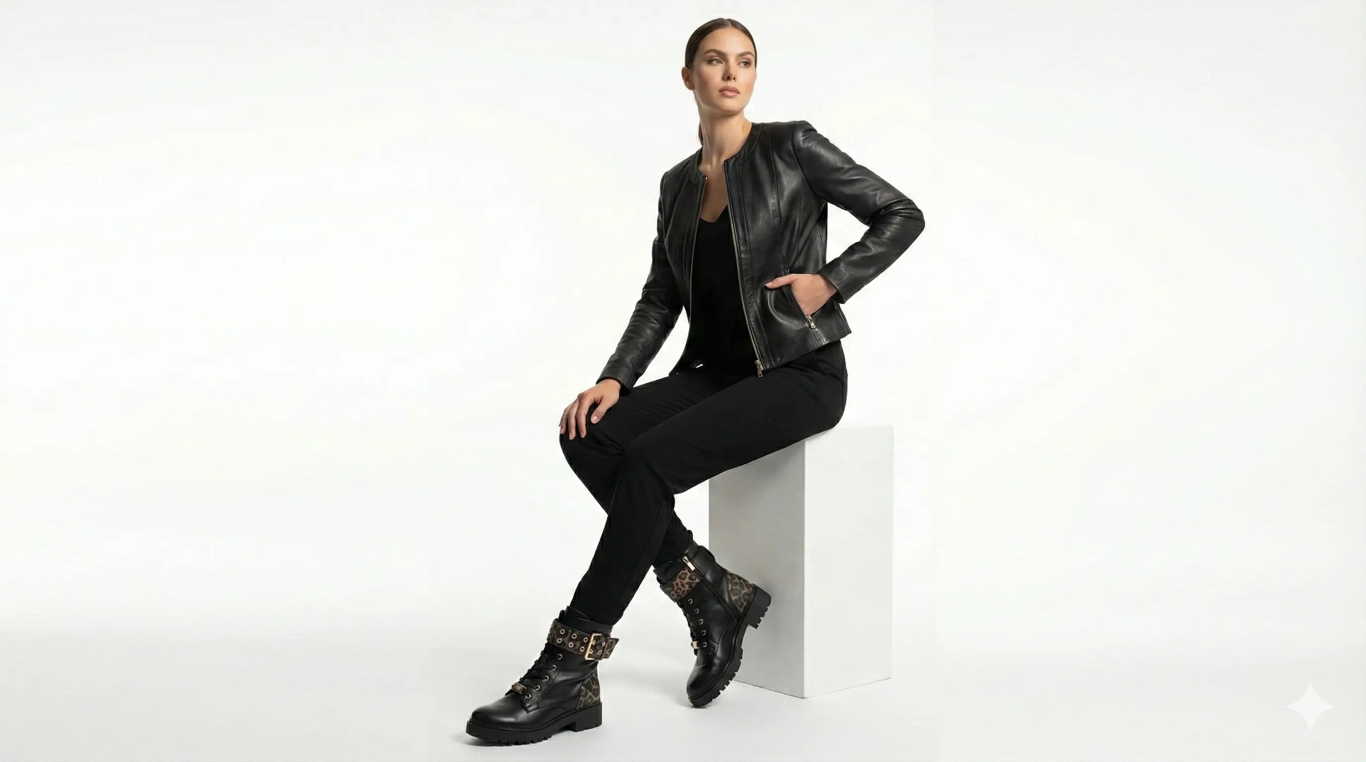 Guess Black Lace-Up Ankle Boots (FL7R2RFAL10) Guess