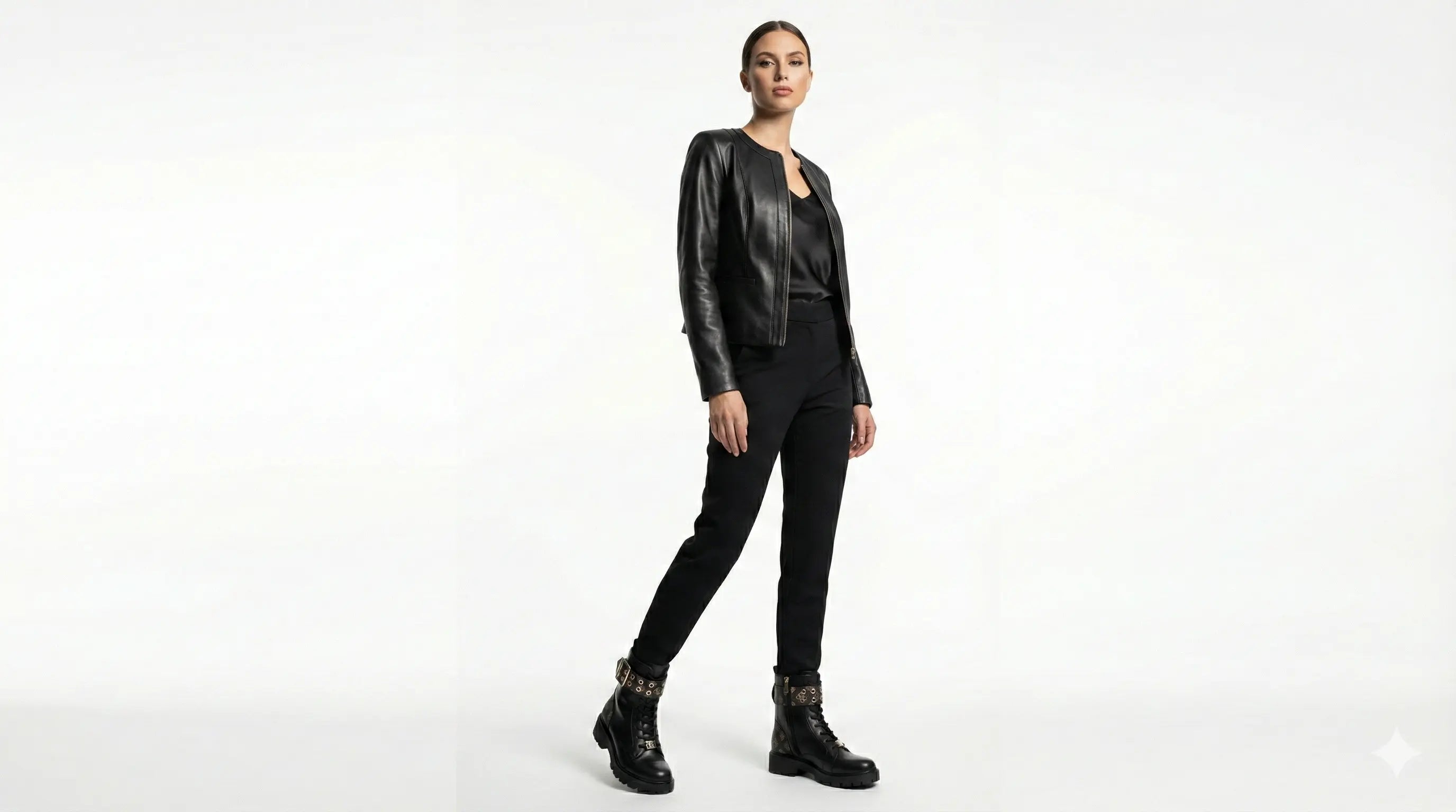 Guess Black Lace-Up Ankle Boots (FL7R2RFAL10) Guess