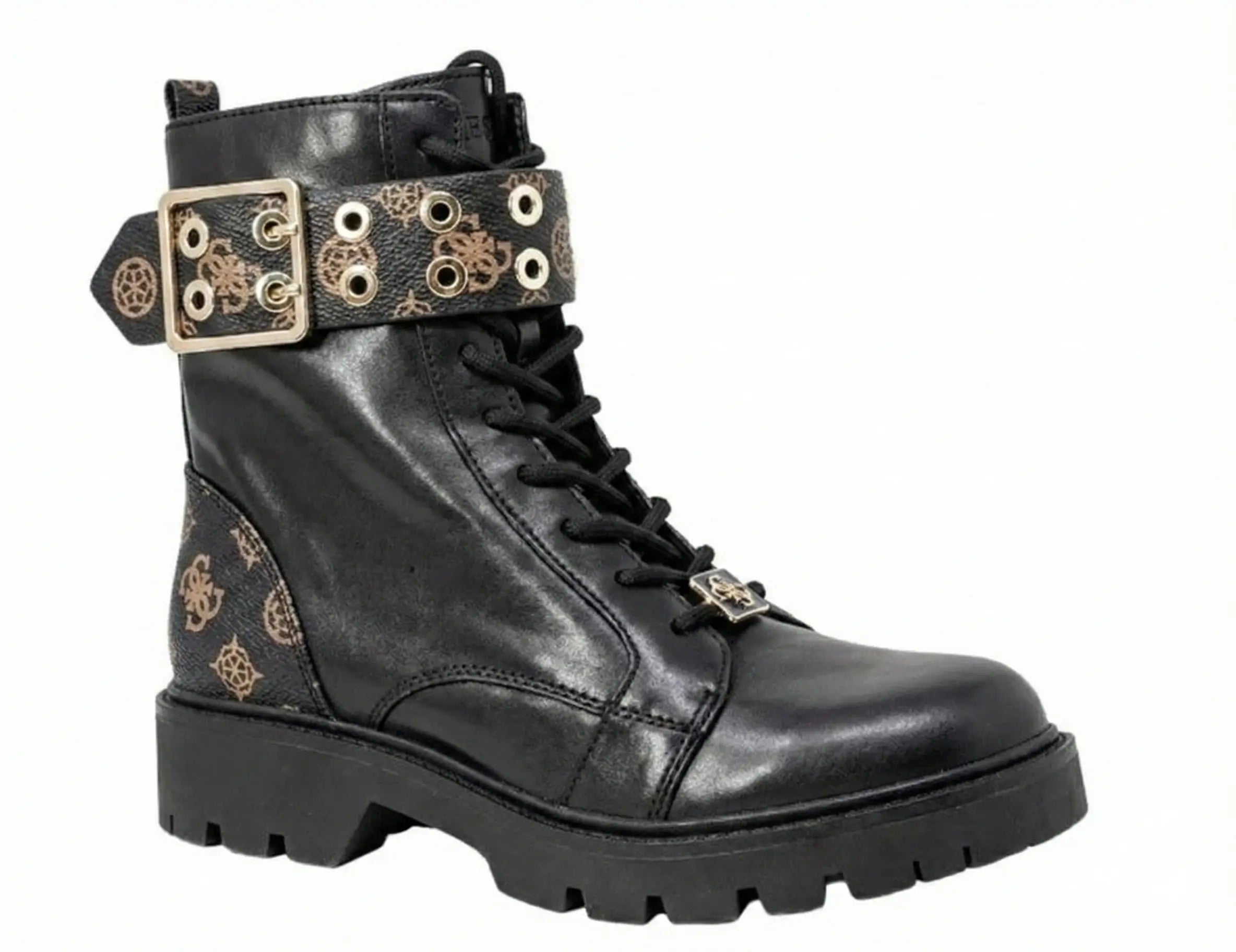 Guess Black Lace-Up Ankle Boots (FL7R2RFAL10) Guess